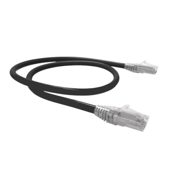 Patch Cord Cat.5e 26AWG UTP PRETO (2.5 METROS) LSZH - INSTRUFIBER