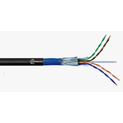 Cabo De Rede Cat6 305M Preto Blindado Copperlan - INSTRUFIBER