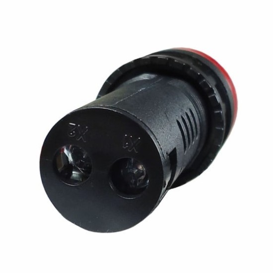 Alarme Sonoro Buzzer Sinaleiro Led Vermelho 22MM 24Vdc DNI - INSTRUFIBER