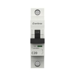 Disjuntor Termomagnético Unipolar 20A 3KA DT3T1C Enerbras - INSTRUFIBER