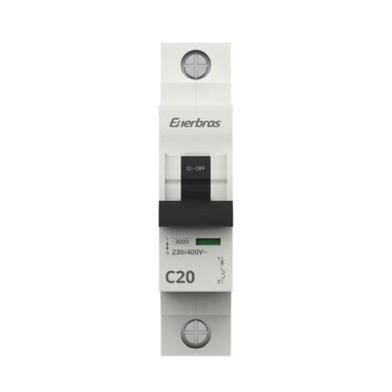 Disjuntor Termomagnético Unipolar 20A 3KA DT3T1C Enerbras - INSTRUFIBER
