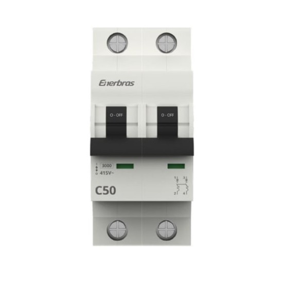 Disjuntor Termomagnético Bipolar 50A 3KA DT3E2C Enerbras - INSTRUFIBER