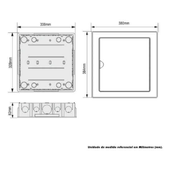 QUADRO EMBUTIR COM BARRAMENTOS 16/24DISJUNTORES FAME BRANCO - INSTRUFIBER