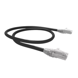 PATCH CORD U/UTP GIGALAN CAT.6 - CM - 2.5M - PRETO - INSTRUFIBER