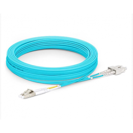 Cordão Óptico Duplex MM Acqua OM3 10G 50/125µ LC-UPC/SC-UPC 1.5m - INSTRUFIBER