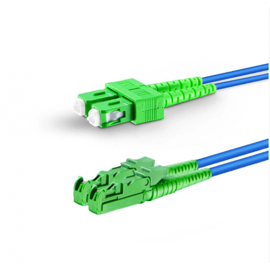 Cordão Óptico Duplex SM 9/125µ E2000-APC/SC-APC 2,5m - INSTRUFIBER