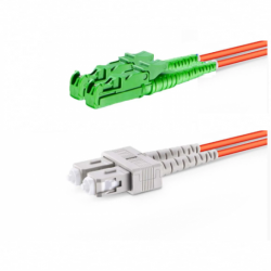 Cordão Óptico Duplex MM 62,5/125µ E2000-PC/SC-PC 2,5m - INSTRUFIBER