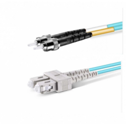 CORDÃO ÓPTICO DUPLEX MULTIMODO OM3 10G 50/125µ SC/UPC - ST/UPC 5 m - INSTRUFIBER