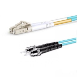 CORDÃO ÓPTICO DUPLEX MULTIMODO (50/125) OM4 2mm LC/PC - ST/PC 3 metros - INSTRUFIBER