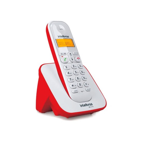 Telefone sem Fio Digital TS 3110 Vermelho Intelbras - INSTRUFIBER