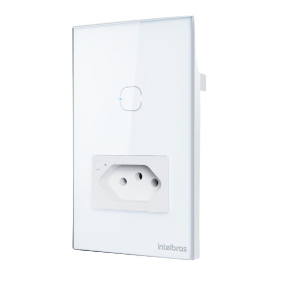TOMADA COM INTERRUPTOR INTELIGENTE 10A WIFI IZY SMART ETS 2001 INTELBRAS - INSTRUFIBER