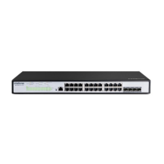 SWITCH GERENCIAVEL 24 PORTAS GIGA + 4 PORTAS SFP 1000 BASE-X POE S2328G-PA INTELBRAS - INSTRUFIBER
