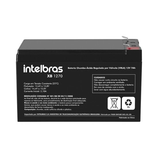 Bateria 12V 7AH para nobreak XB 1270 Intelbras - INSTRUFIBER