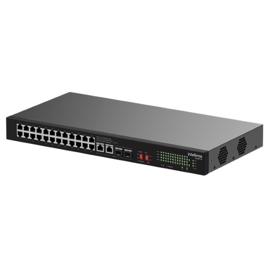 SWITCH NAO GERENCIAVEL 24 PORTAS FAST POE SFP S1126F-PA INTELBRAS - INSTRUFIBER