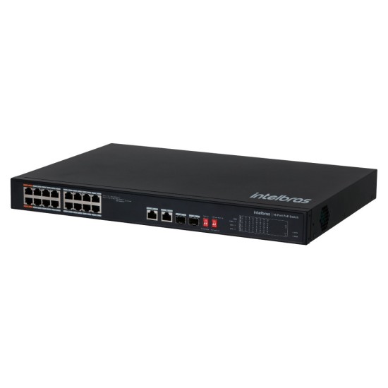 Switch 16 Portas Fast PoE+ 2Portas Giga SF 1822 Hi-PoE Intelbras - INSTRUFIBER