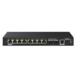 SWITCH SMART 8 PORTAS GIGA POE + 2 SFP S 2110G-HPA INTELBRAS - INSTRUFIBER