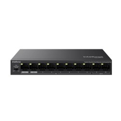 SWITCH DESKTOP 8 PORTAS POE+ 2 PORTAS UPLINK S1010F-P INTELBRAS - INSTRUFIBER