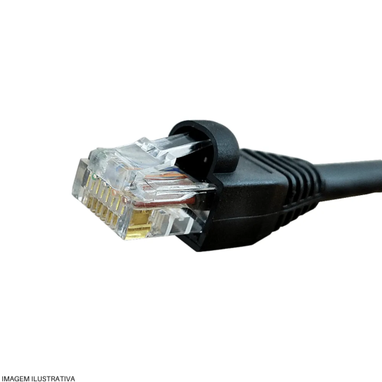 Patch Cord Cat6 Preto Sohoplus Furukawa Gigabit 25m - INSTRUFIBER