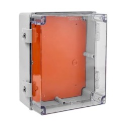 Caixa Passagem Sobrepor Tampa Transparente Cinza IP68 250X200X130mm Rohdina - INSTRUFIBER