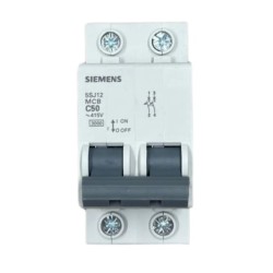 Disjuntor Bipolar C 50A 3KA 5SJ12507MB Siemens - INSTRUFIBER