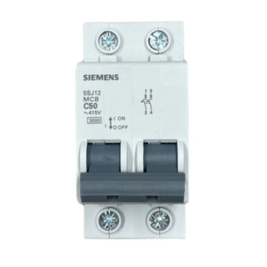 Disjuntor Bipolar C 50A 3KA 5SJ12507MB Siemens - INSTRUFIBER