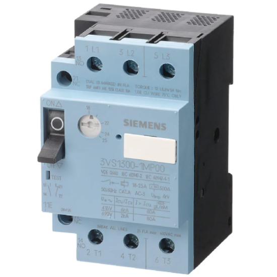 Disjuntor Motor 1NA+1NF 18A - 25A 3VS13 Siemens - INSTRUFIBER