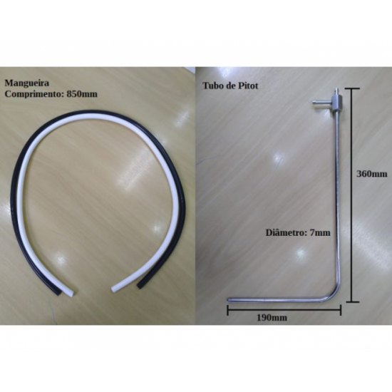MANÔMETRO DIGITAL DE PRESSÃO DIFERENCIAL COM ANEMÔMETRO E TUBO DE PITOT | IF10PSI - INSTRUFIBER