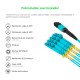 Cabo MPO Fêmea para 4LC/UPC 5m, 8 Fibras Duplex, OM3 G651.1 50/125 Multimodo, Tipo B LSZH Aqua Breakout - INSTRUFIBER