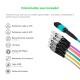 Cabo FC-PC x 12F para MPO-UPC Fêmea 10m, 12 Fibras OM3 G651.1 50/125 Fibra Multimodo, Tipo A LSZH Aqua - INSTRUFIBER