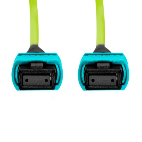 Cabo MPO Fêmea para 2-MPO Fêmea 5m, 16 Fibras para 2x8F, OM5 G651.1 50/125 Multimodo, Tipo B LSZH Verde Breakout - INSTRUFIBER