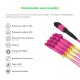 Cabo MPO Fêmea para 4LC/UPC 10m, 8 Fibras Duplex OM4 G651.1 50/125 Multimodo, Tipo B LSZH Magenta Breakout - INSTRUFIBER