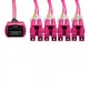 Cabo MPO Fêmea para 4LC/UPC 10m, 8 Fibras Duplex OM4 G651.1 50/125 Multimodo, Tipo B LSZH Magenta Breakout - INSTRUFIBER