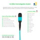 Cabo MPO para MPO Fêmea 20m, 12 Fibras, OM3 G651.1 50/125 Multimodo, Tipo B LSZH Aqua - INSTRUFIBER