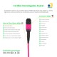 Cabo MPO para MPO Fêmea 3m, 12 Fibras, OM4 G651.1 50/125 Multimodo, Tipo B LSZH Magenta - INSTRUFIBER