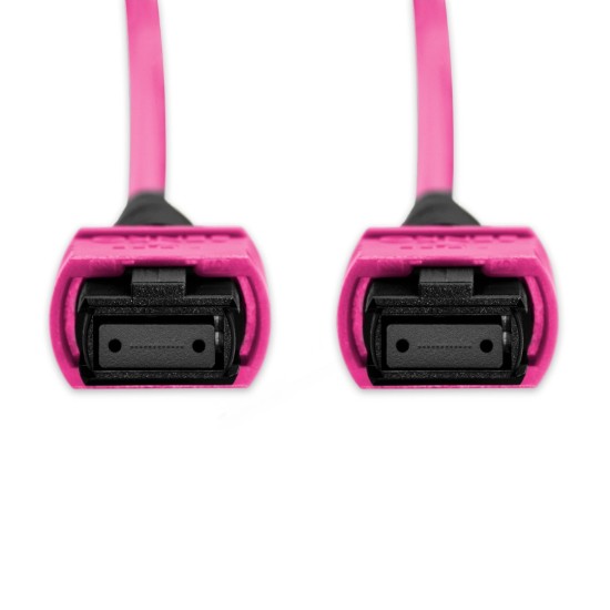Cabo MPO para MPO Fêmea 30m, 12 Fibras OM4 G651.1 50/125 Multimodo, Tipo B LSZH Magenta - INSTRUFIBER