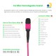 Cabo MPO/APC para MPO/APC Fêmea 5m, 16 Fibras, OM4 G651.1 50/125 Multimodo, Tipo B LSZH Magenta - INSTRUFIBER
