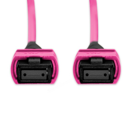 Cabo MPO/APC para MPO/APC Fêmea 5m, 16 Fibras, OM4 G651.1 50/125 Multimodo, Tipo B LSZH Magenta - INSTRUFIBER