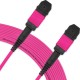 Cabo MPO para MPO Fêmea 30m, 12 Fibras OM4 G651.1 50/125 Multimodo, Tipo B LSZH Magenta - INSTRUFIBER
