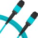 Cabo MPO para MPO Fêmea 7m, 12 Fibras, OM3 G651.1 50/125 Multimodo, Tipo B LSZH Aqua - INSTRUFIBER