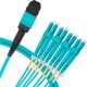 Cabo MPO Fêmea para 4LC/UPC 3m, 8 Fibras Duplex, OM3 G651.1 50/125 Multimodo, Tipo B LSZH Aqua Breakout - INSTRUFIBER