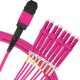 Cabo MPO Fêmea para 4LC/UPC 7m, 8 Fibras Duplex, OM4 G651.1 50/125 Multimodo, Tipo B LSZH Magenta Breakout - INSTRUFIBER