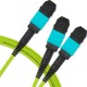 Cabo MPO Fêmea para 2-MPO Fêmea 5m, 16 Fibras para 2x8F, OM5 G651.1 50/125 Multimodo, Tipo B LSZH Verde Breakout - INSTRUFIBER