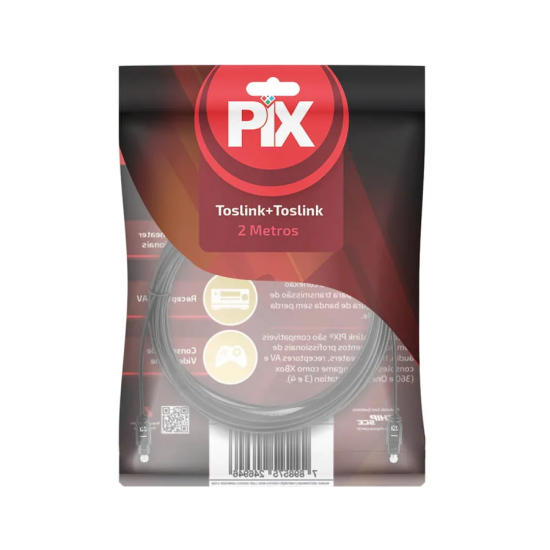 Cabo Óptico 2 Metros SPDIF PIX - INSTRUFIBER