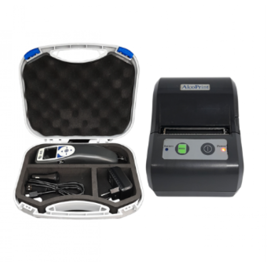 AlcoEasyA10Print - Bafômetro Digital com Medição Ativa e Passiva mais Impressora Bluetooth - INSTRUFIBER