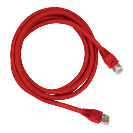 Cabo De Rede 1 Metro Patch Cord Cat6 F/UTP 100% Cobre Blindado - INSTRUFIBER