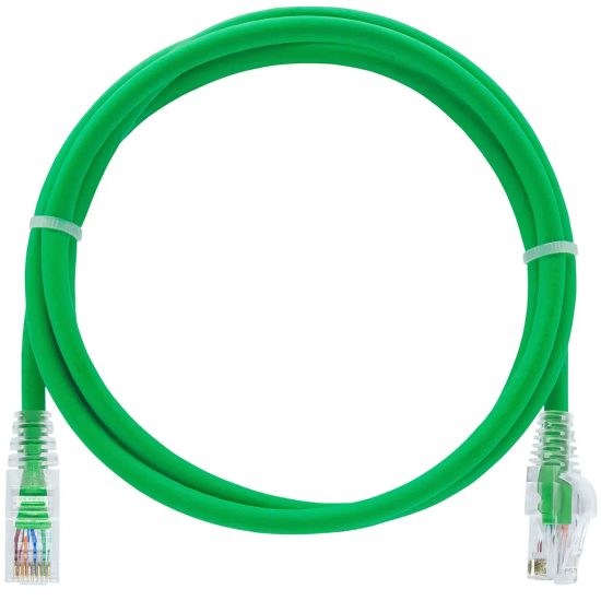 Cabo De Rede 2 Metros Patch Cord Cat5e Utp 100% Cobre Verde - INSTRUFIBER