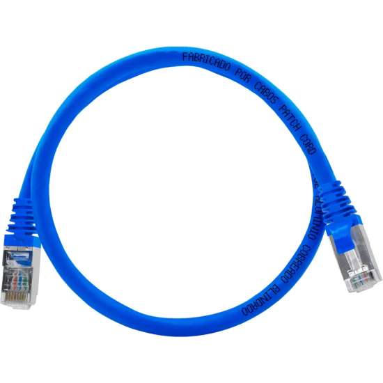 Cabo De Rede 40 Centímetros Patch Cord Cat5e Ftp Cca Blindado Sem Aterramento - INSTRUFIBER