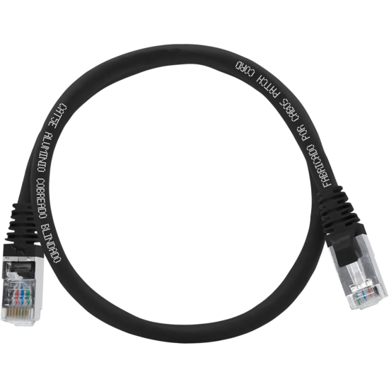 Cabo De Rede 40 Centímetros Patch Cord Cat5e Ftp Cca Blindado Sem Aterramento - INSTRUFIBER