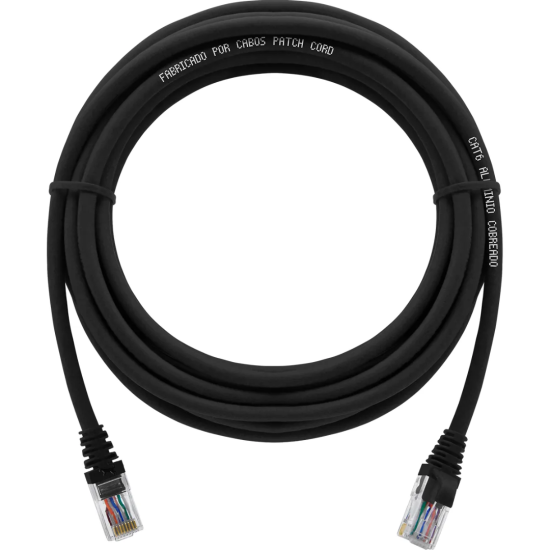 Cabo De Rede 5 Metros Patch Cord Cat6 Utp Cca - INSTRUFIBER