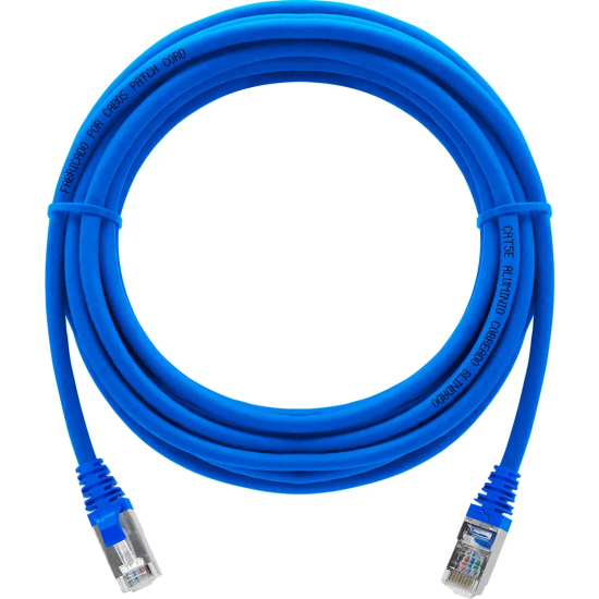 Cabo De Rede 4 Metros Patch Cord Cat5e Ftp Cca Blindado Sem Aterramento - INSTRUFIBER